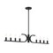 Designers Fountain Skye 60 Watt 8-Light Matte Black Minimalist Island Light with Bare Bulbs D314C-IS-MB - alternate 5